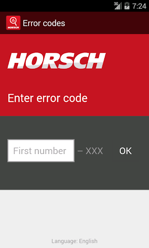 HORSCH Error Codes