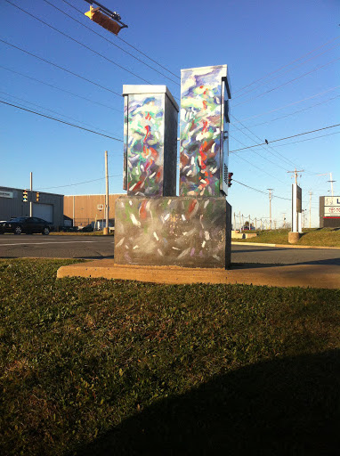 Mosaic Painted Electrical Box