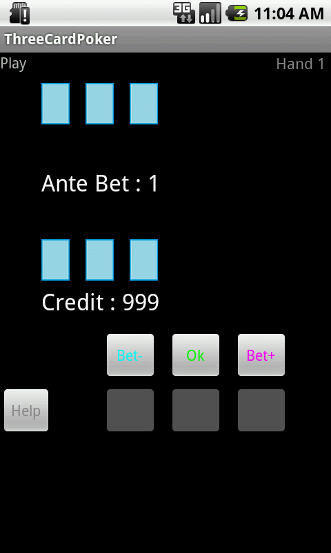 Android application Three Card Poker screenshort