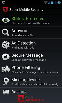 [ANDROID] Zoner Mobile Security v1.5.0 - ITA