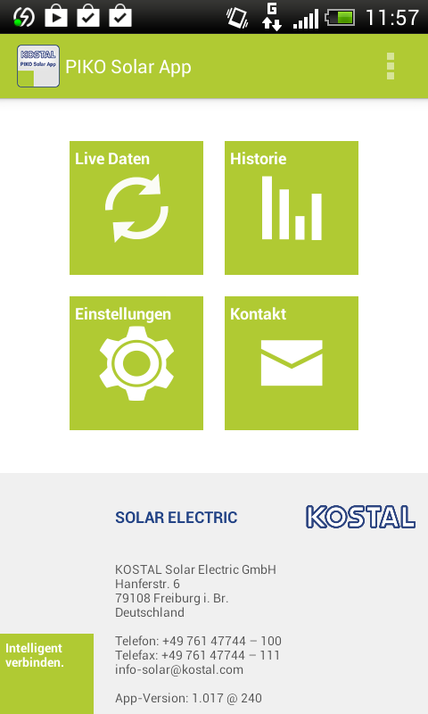 Android application KOSTAL  Solar App screenshort