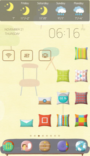 Free Download Cushion LINE Launcher theme APK