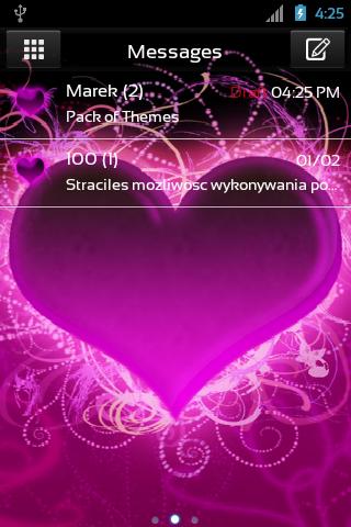 GO SMS Pro Theme Hearts