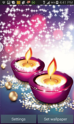 Glitter Candles Live Wallpaper