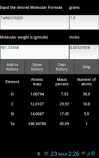 ExN Molecular Weight Calc