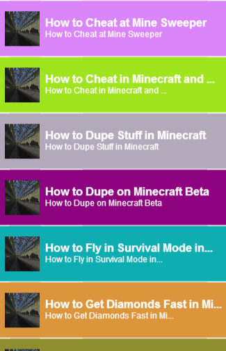 【免費書籍App】Cheats for Minecarft-APP點子