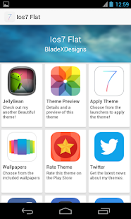 Ios7 Flat (APEX NOVA GO THEME) - screenshot thumbnail