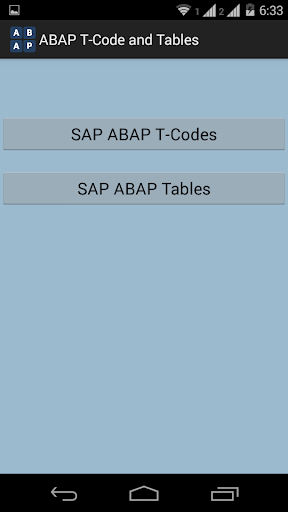 SAP ABAP 4 T-codes and Tables