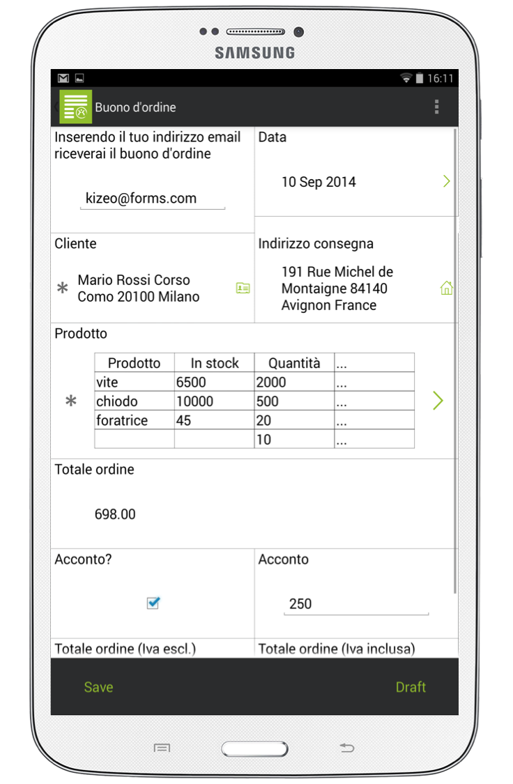 Android application Kizeo Forms 2011 screenshort