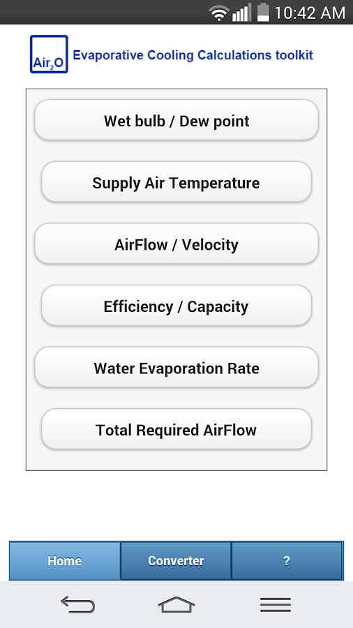 Evaporative Cooling Calculator Android Apps on Google Play