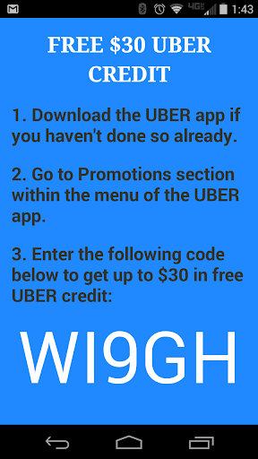 【免費交通運輸App】$30 Free Uber Credit-APP點子