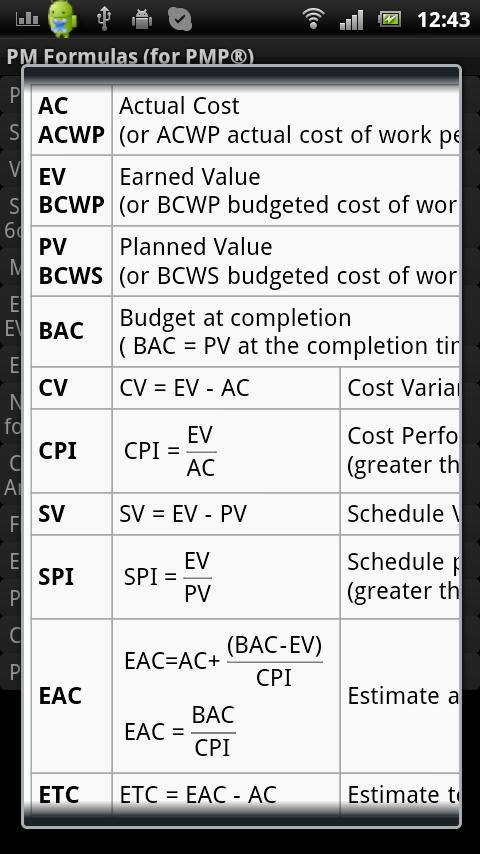 PM Formulas (for PMP® exam)pro Screen 2