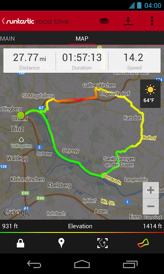Runtastic Road Bike PRO - screenshot