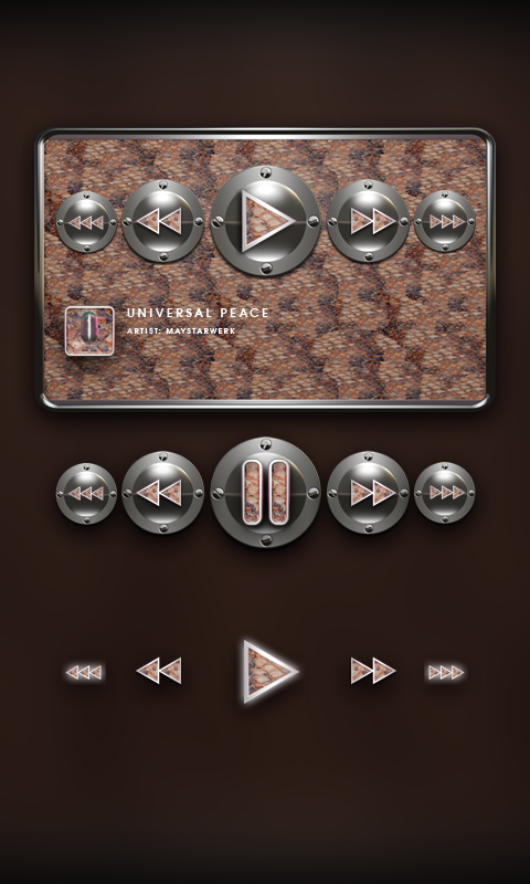Poweramp Widget Brown Snake Screen 2