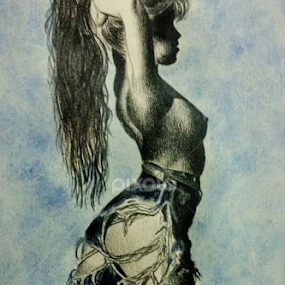 study girl by David Van der Smissen - Drawing All Drawing