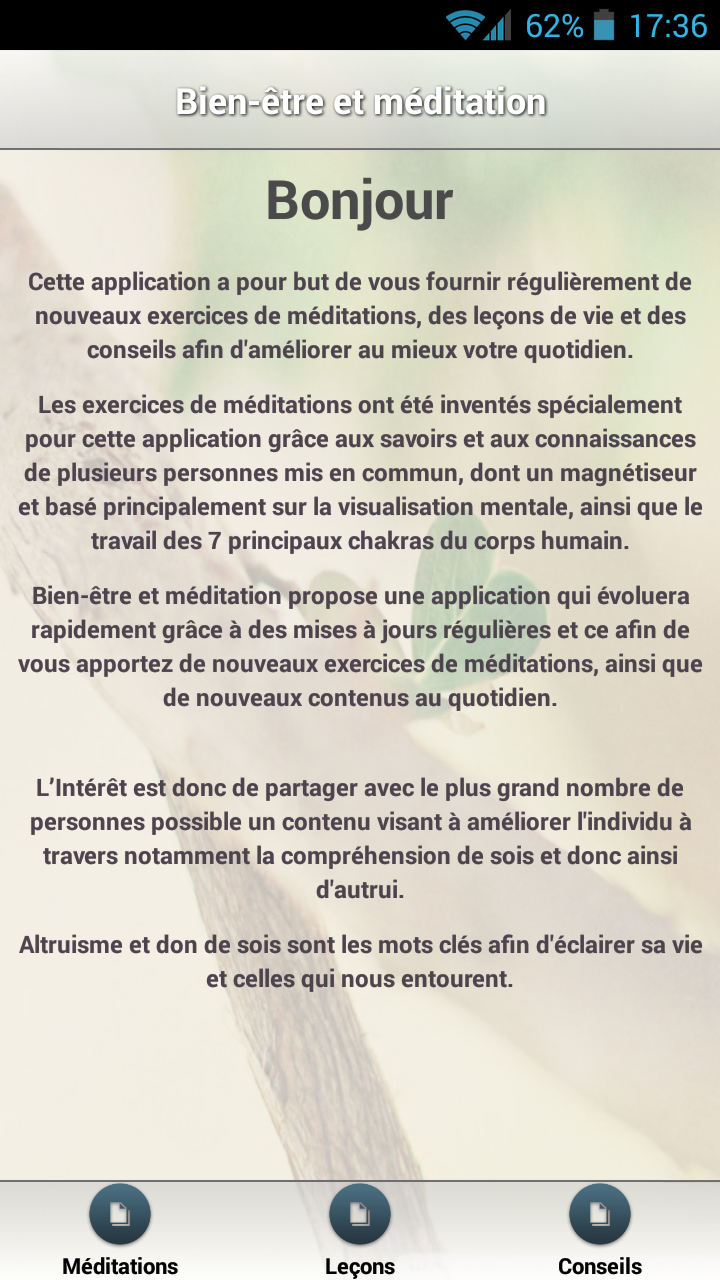 Bien-être et méditation Screen 1
