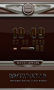 Download Digi Clock Widget Brown Star APK
