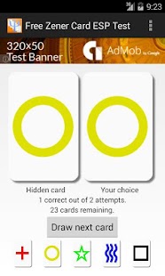 Free Zener Card ESP Test Screenshots 3