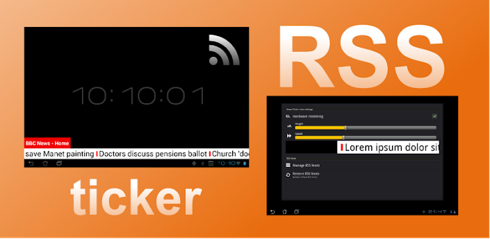 RSS ticker wallpaper v1.0.18