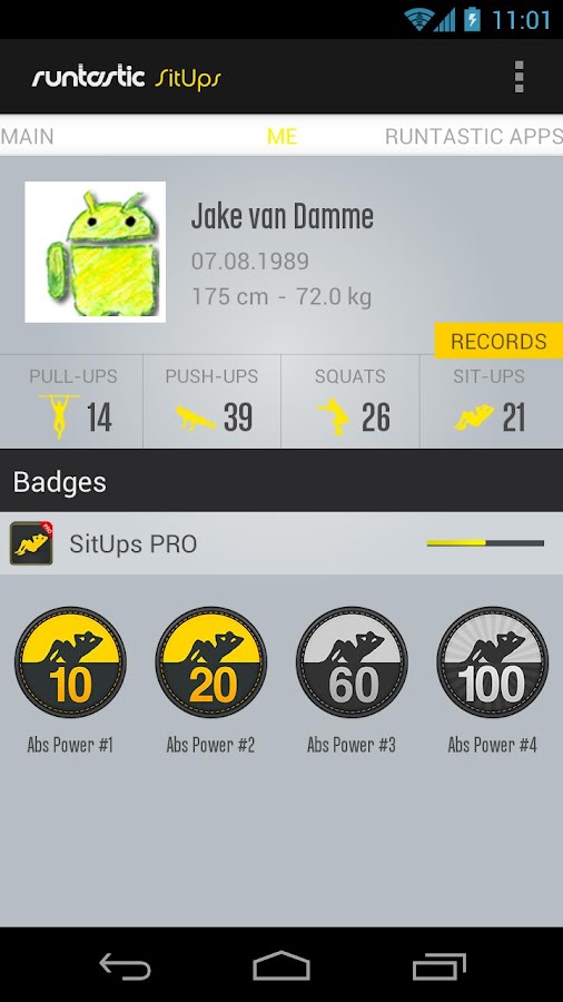    Runtastic Sit-ups & Abs PRO- screenshot  