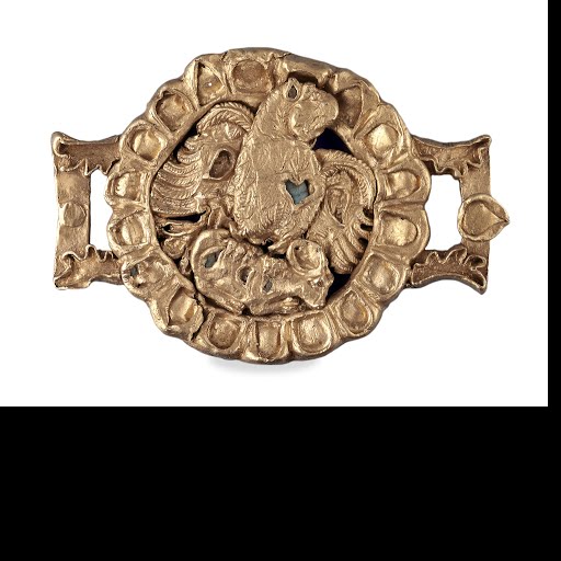 Gold Belt Buckle With An Eagle And Goat Google Arts Culture