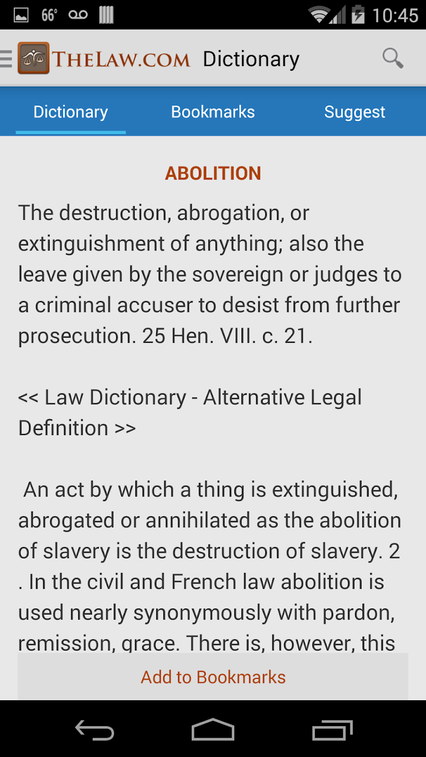 Law Dictionary &amp; Guide Pro Screen 2