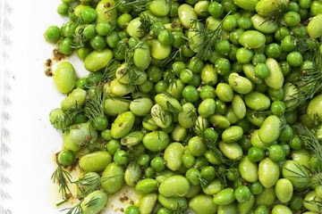 Pea & soya bean salad with fresh dill