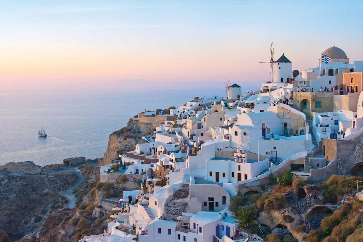 Santorini-Greece-hillside - Explore Santorini and take in its unforgettable views of the Aegean Sea when you cruise the Greek islands on Norwegian Cruise Line.