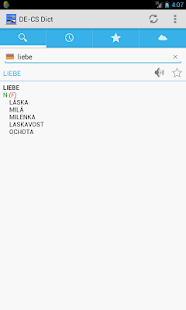 German<->Czech Dictionary Screenshots 2