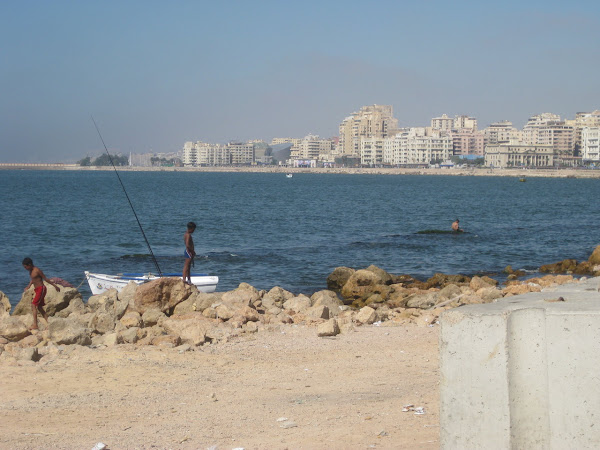 The Mediterranean Sea at Alexandria.