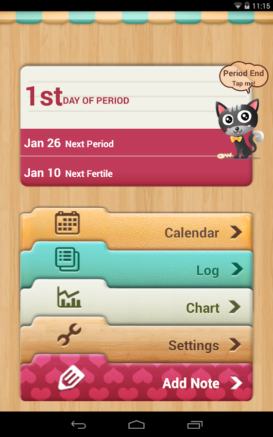 Period Calendar / Tracker - screenshot