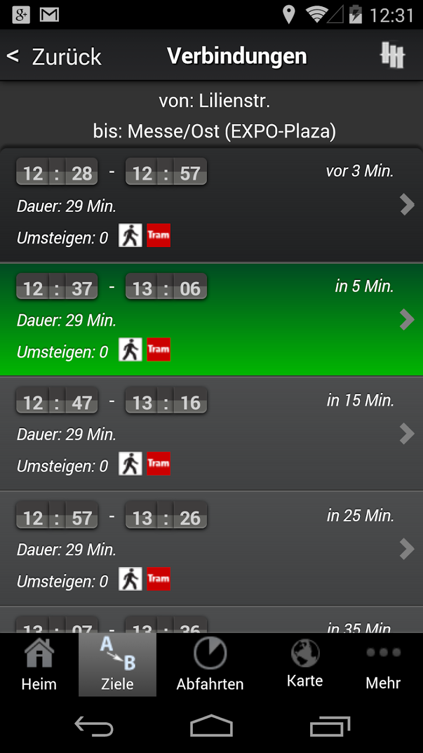 A+ Journey Planner Hannover Screen 3