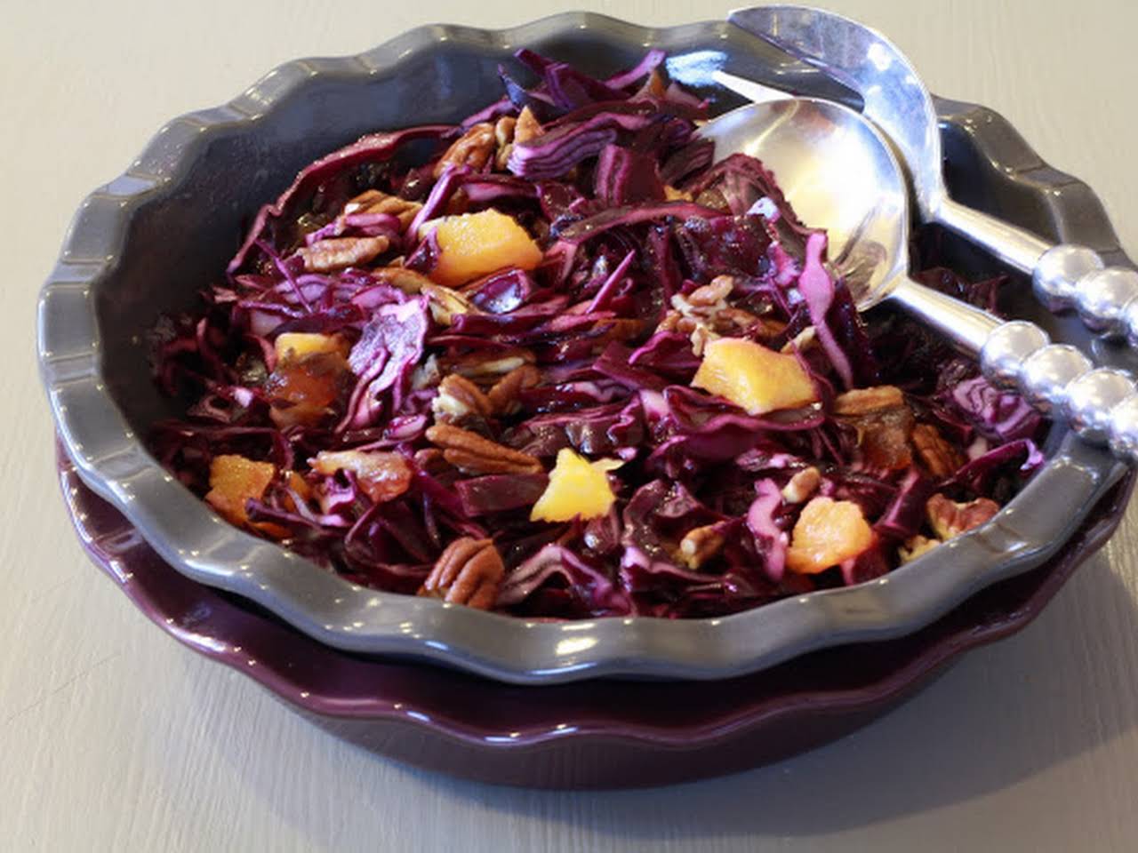 Red Cabbage Salad with Dry Fruit and Orange Recipe | Yummly