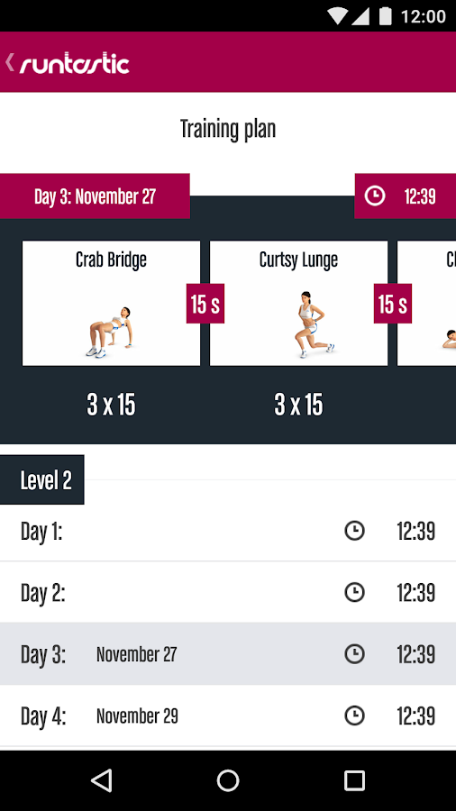    Runtastic Butt Trainer Workout- screenshot  
