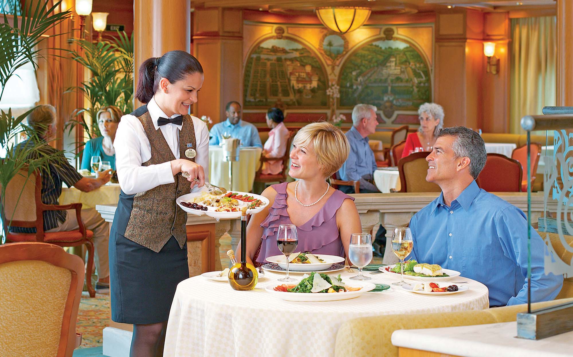 Enjoy Mediterranean fare and attentive service at Sabitini's Italian Restaurant aboard your Princess ship.