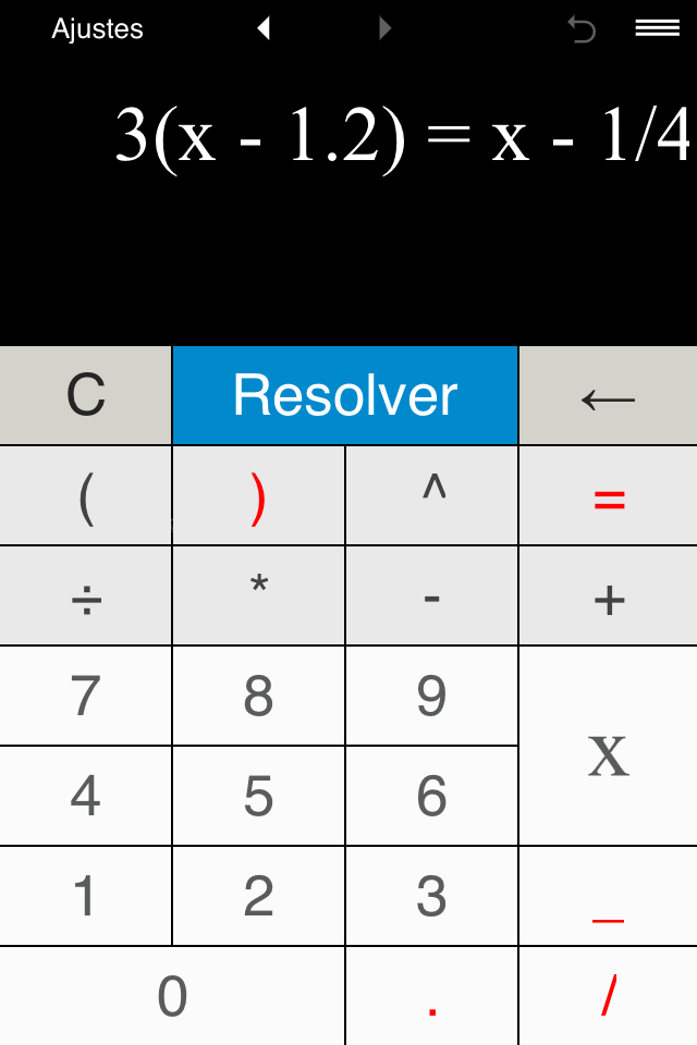 Android application Equation Solver screenshort