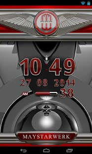 Free Digi Clock Widget Red Gear APK