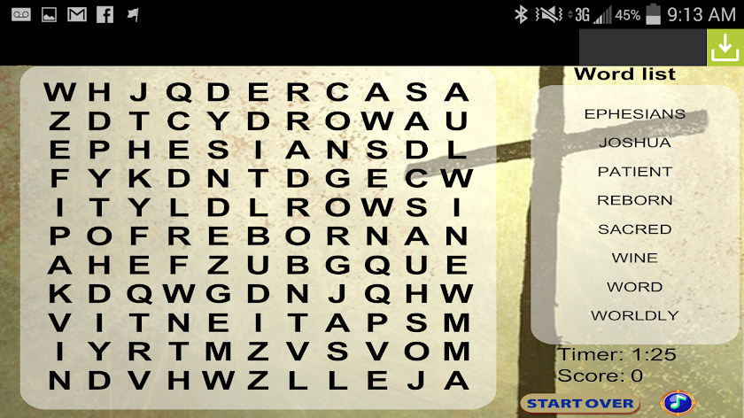 Bible Word Search Screen 2