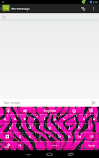 GO Keyboard Pink Zebra Screenshots 4