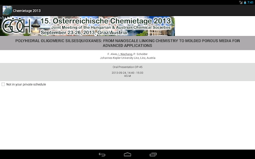 Austrian Chemistry Days 2013 Screenshots 1