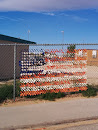 American Flag Fence Art