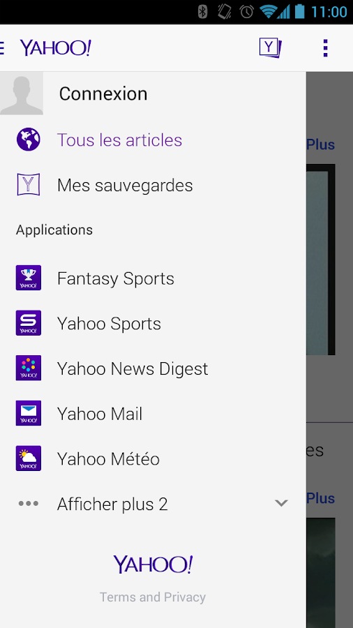   Yahoo – Capture d'écran 