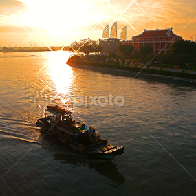 Morning on Saigon River by Kiên Lâm - Landscapes Sunsets & Sunrises
