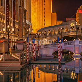 Venetian Hotel Las Vegas by Dan Herman - City,  Street & Park Street Scenes
