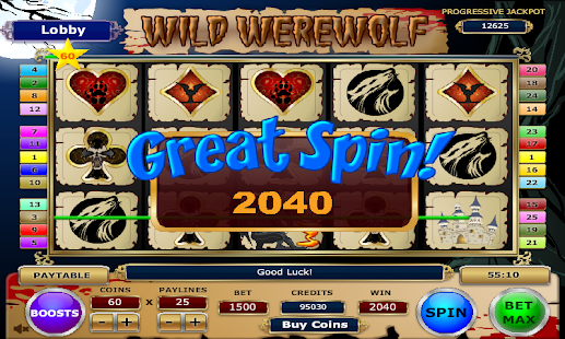 Wild Werewolf Slots Screenshots 1