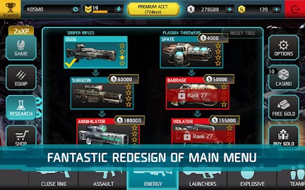 تحميل لعبة SHADOWGUN: DeadZone v2.5.0 MOD Apk + OBB Data كاملة ومهكرة اخر نسخة 2.5.0  2015  