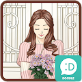 The girl (holding spring) KakaoTalk theme Apk