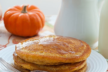 Pumpkin Patch Pancakes with Apple Cider Syrup