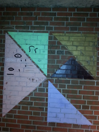Bunte Dreiecke Mural