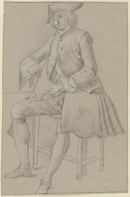 Pijprokende man met steek